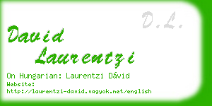 david laurentzi business card